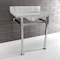 Kingston Brass KVPB30MSQ1 30-Inch Carrara Marble Console Sink, Marble White/Polished Chrome KVPB30MSQ1 - alternate 6